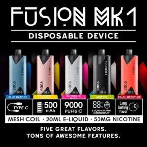 FUSION MK1  5% 9K PUFFS (100ML) DISPOSABLE 5CT/BOX