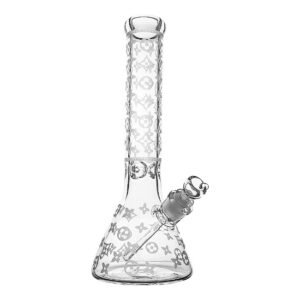 GLASS 12 INCH BILONG HEAVY BEAKER GLASS WITH 18 MM SLIDER ATTACHED WATERPIPE "GB001"