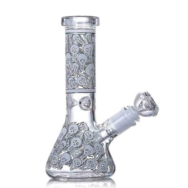 GLASS 12" BILONG HEAVY BEAKER GLASS WITH 18MM SLIDER ATTACHED WATER PIPE