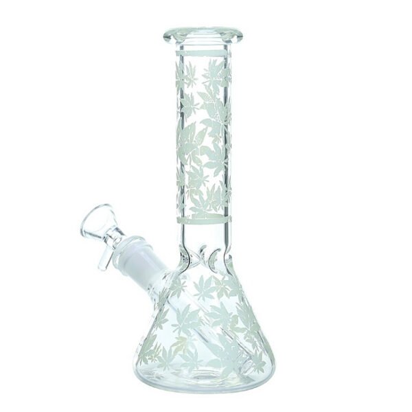 GLASS 12"  BILONG HEAVY BEAKER GLASS WITH 18MM SLIDER ATTACHED WATER PIPE