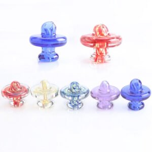 SMOQ GLASS CARB CAP DOME BLIME DESIGN ASSORTED COLORS "GC37"