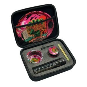 6 PIECE SMOKING ACCESSORIES SET (TRAY+GRINDER+CONE FILLER+KS PAPER+ASHTRAY+PLASTIC GRINDER)