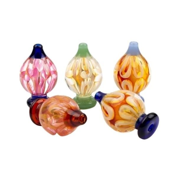 SMOQ GLASS GLOBE DESIGN  CARB CAP (ASSORTED COLORS)