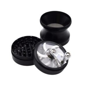 CRANK MANUAL METAL 4 PARTS GLASS 63MM GRINDER (SINGLE)