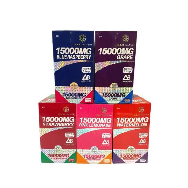 GOLD SILVER DELTA 8 3000MG GUMMIES 5CT/BOX