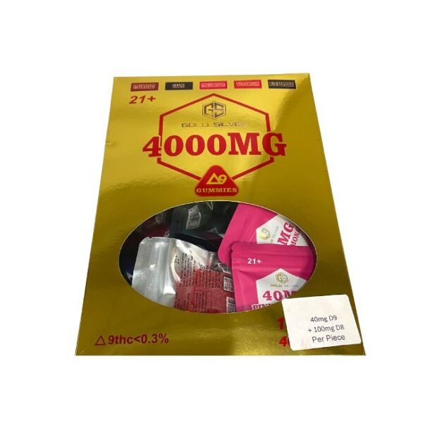 GOLD SILVER DELTA 9 4000MG GUMMIES GOLD 100CT/ BOX