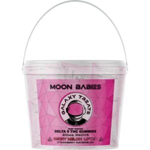 GALAXY TREATS MOON BABIES DELTA  9 GUMMIES BUCKET 100CT/BOX