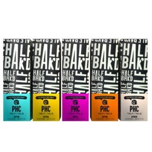 HALF BAK'D BY HAPPI (PHC-A+THC-P+/THC- D8) 3G DISPOSABLE 5CT/BOX