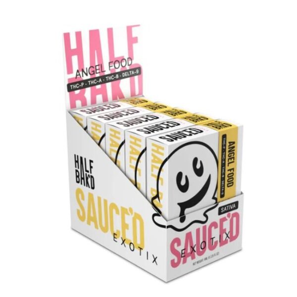 HALF BAKD SAUCED EXOTIX  THC-P+THC-A +THC-B+D9  4GM DISPO 5CT/ BOX