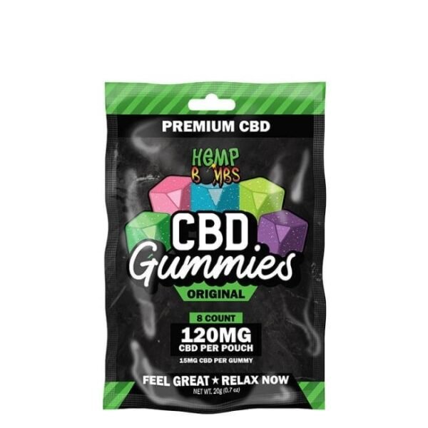 HEMP BOMBS CBD GUMMIES 120MG CBD PER POUCH (12CT / BOX)
