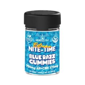 HEMP LIVING D8 + CBN EXTREME NITE-TIME 750MG GUMMIES 25CT/JAR