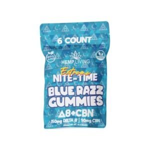 HEMP LIVING D8 + CBN EXTREME NITE-TIME 150MG GUMMIES 10CT/ BOX