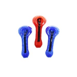 GLASS MULTIFTYT SPIRAL DESIGN 3 INCH HAND PIPE "HP909" 3CT/PACK