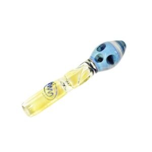 5 INCH GLASS MULTIX LAMINUS 3 CORT DESIGN HANDPIPE ASSORTED COLORS "HPV289"