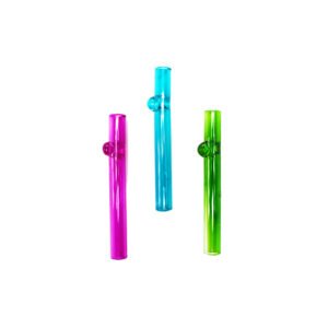 COLORFUL GLASS ONE HITTER  10CT / BOX (ASSORTED COLORS)