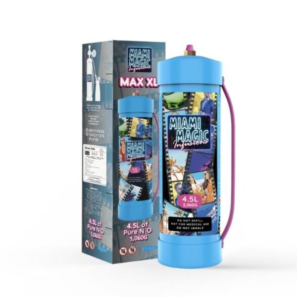 MIAMI MAGIC BY INFUSION MAX XL ALUMINIUM 3060G (4.5L) CYLINDER CHARGER 1CT/ BOX