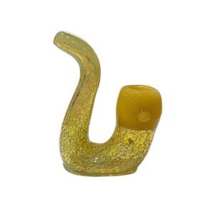 5" GOLDEN FUMED FRIT  HEAD SHERLOCK HAND PIPE