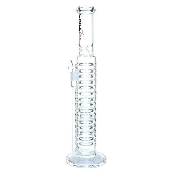 CHILL GLASS 19" MALOIC BRIME LASH DESIGN WITH LONG BOLING PERC WATER PIPE "JLA122"