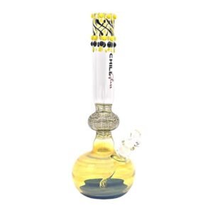 CHILL GLASS 16" ROUND BOWL DESIGN WATER PIPE