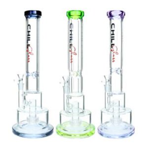 CHILL GLASS 14" STRAIGHT BEAKER DESIGN WATER PIPE