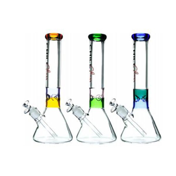 CHILL GLASS PREMIUM GLASS BEAKER STYLE WATER PIPE  "JLB38"