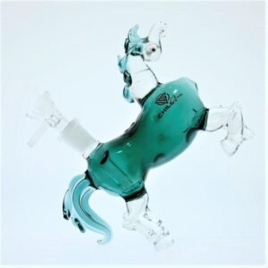 CHILL GLASS LYMIC ROD HORSE DESIGN WATER PIP E