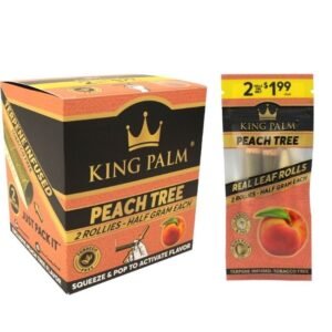 KING PALM 2PK ROLLIE SIZE CONES (TERPENE) INFUSED 20PK/BOX
