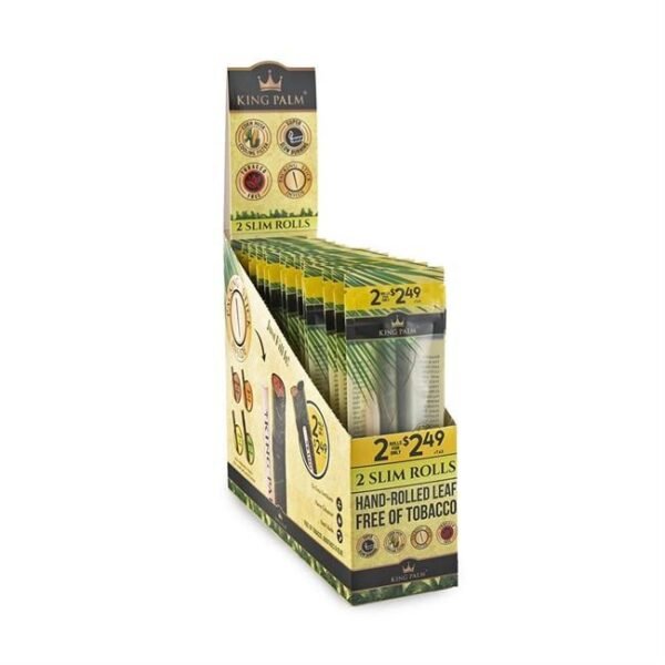 KING PALM 2 ( PRE-PRICED 2 FOR $ 2.49) 20 POUCHES DISPLAY