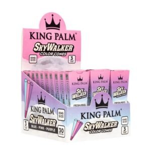 KING PALM SKYWALKER KING SIZE COLOR CONES 3PK 30CT/ BOX