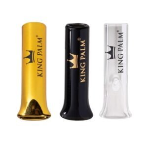 KING PALM GLASS FILTER TIPS (GOLD, BLACK, CLEAR) 48CT/ BOX