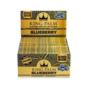 KING PALM FLAVORED KING SIZE HEMP ROLLING PAPER WITH MAGNET & TIPS 22CT/BOX
