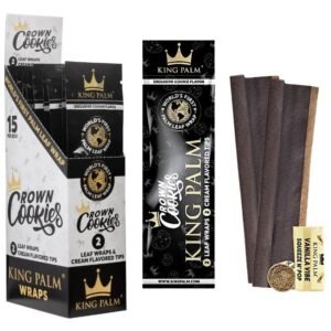 KING PALM FLAVORED PALM LEAF BLUNT XL WRAPS WITH TIPS 2PK 15CT/ BOX