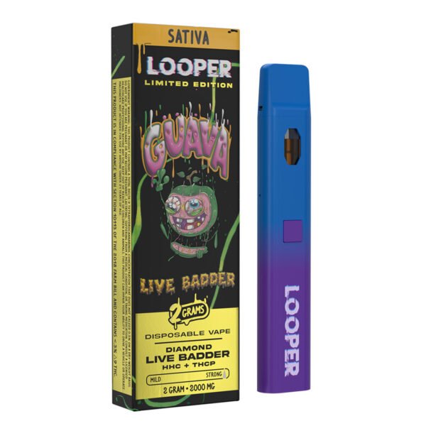 LOOPER LIVE BADDER 2G DISPOSABLES 5CT/BOX (DIAMOND LIVE BADDER +HHC +THC-P)