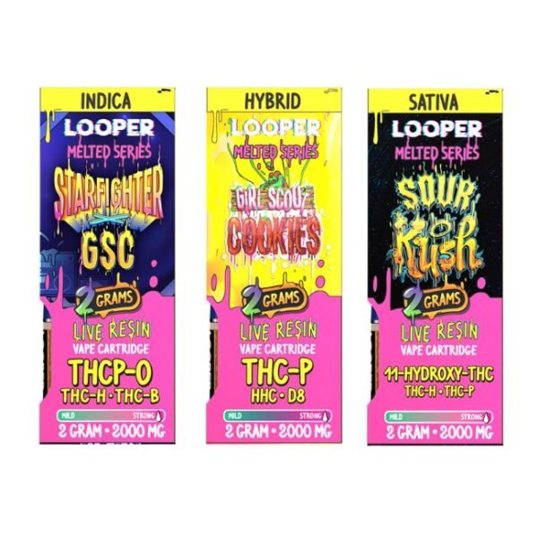 LOOPER MELTED SERIES 2GM LIVE RESIN CART 5CT/ BOX