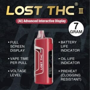LOST THC 7 GRAMS LIVE RESIN THC-A LIQUID DIAMONDS DISPOSABLE 5CT DISPLAY