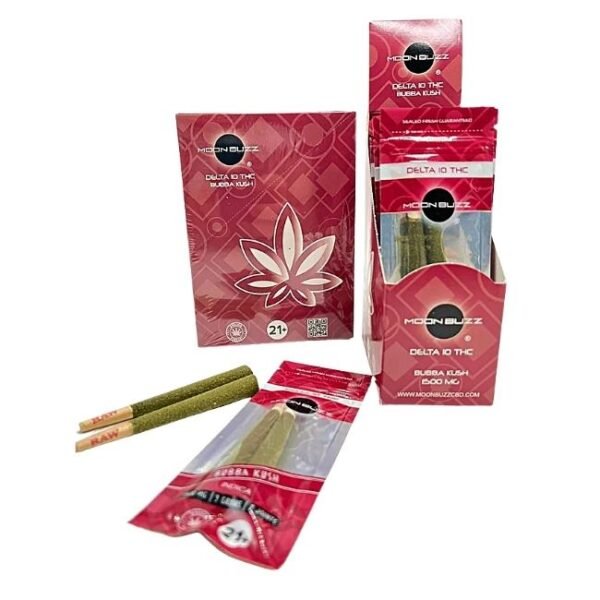 MOON BUZZ DELTA 10 THC PRE ROLL 1500MG JOINTS 12CT/ BOX