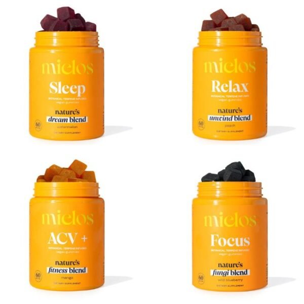 MIELOS BOTANICAL TERPENE INFUSED GUMMIES 60CT JAR
