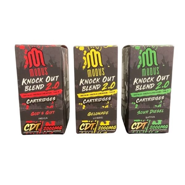 MODUS KO 2.0 BLEND D10+THC-P+D8 LIVE RESIN 2GM CARTS 5CT/BOX