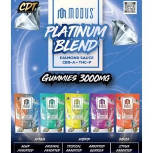MODUS PLATINUM BLEND DIAMOND SAUCE CB9-A + THC-P 3000MG GUMMIES 5CT/DISPLAY