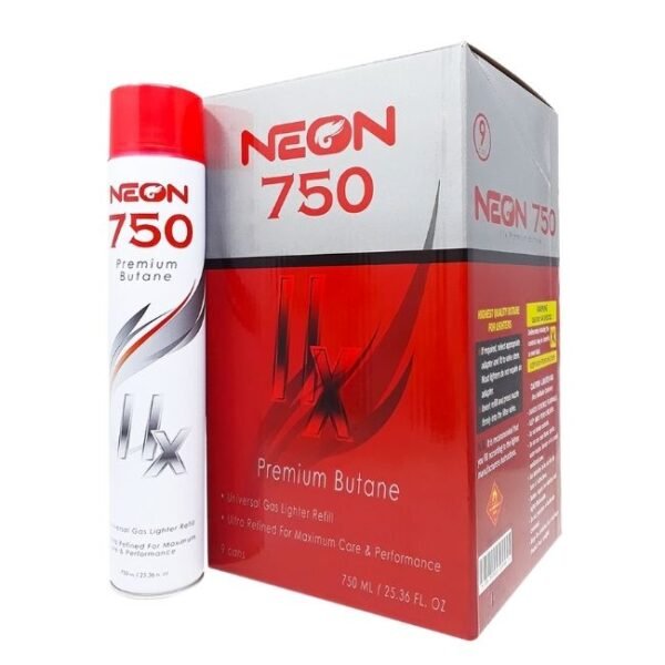NEON PREMIUM BUTANE 750ML 9CT / BOX