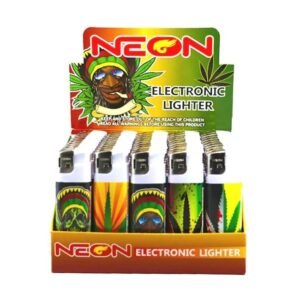 NEON LIGHTER ASSSORTED COLOR & DESIGN 50CT/ BOX
