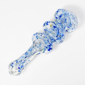 GLASS 4" BORIX 3 BOWL DOTTED LINE FABRIX DESIGN HAND PIPE
