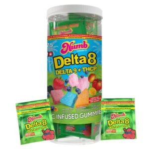 NUMB 75CT PACK DELTA 8  DELTA 9 + THCP INFUSED GUMMIES