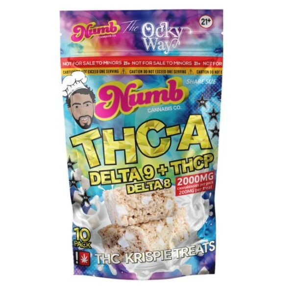 NUMB THCA + Delta 9 + THCP + Delta 8 2000MG The Ocky Way THC KRISPIE TREATS