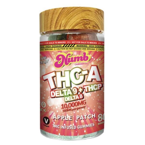 NUMB THC-A+D9+THC-P+D8 10,000MG GUMMIES 20CT/JAR