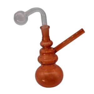 8" FANCY POT DESIGN HEAVY DUTY GLASS TUBE