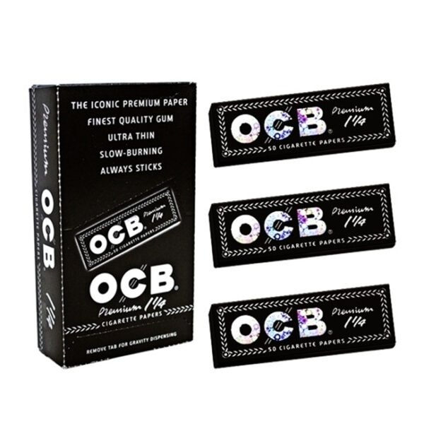 OCB PREMIUM ROLLING PAPER 1 1/4 24CT/ BOX