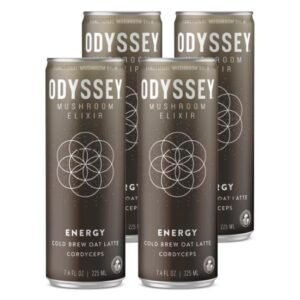 ODYSSEY MUSHROOM ELIXIA ENERGY DRINK (7.4OZ | 225ML/ CAN) 12CT / CASE