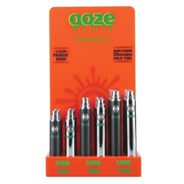 OOZE STANDARD 510 THREAD BATTERY DISPLAY 24CT/ BOX
