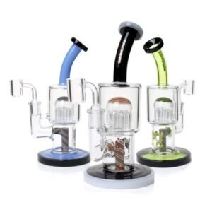 PHOENIX GLASS 8" 8  ARM PERC & DIFUSER PERC HIGH QUALITY WATER PIPE